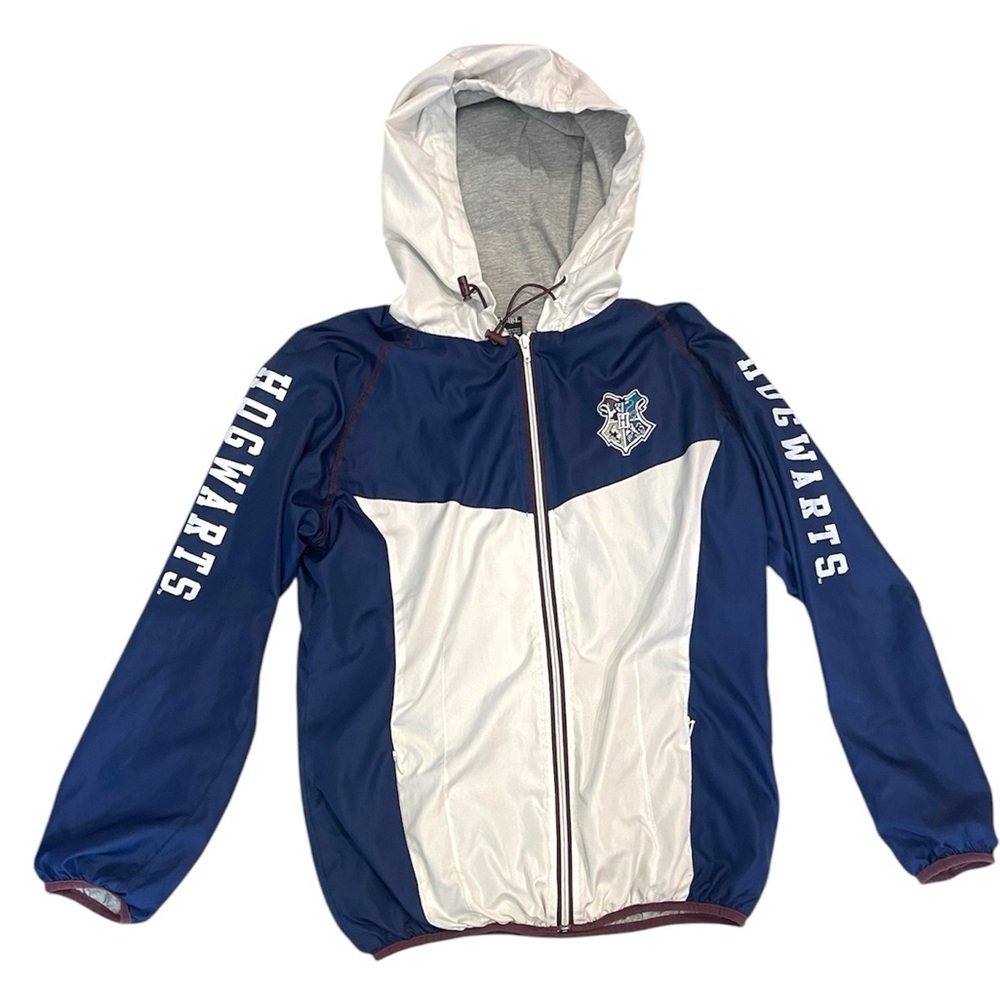 Harry Potter Hogwarts Windbreaker Jacket in Blue and White